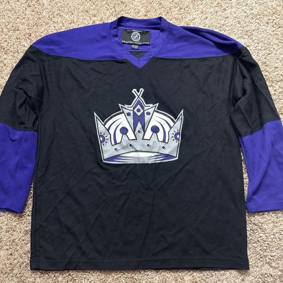 NHL Other - Vintage Y2K LA Kings NHL Hockey Jersey - Crown Logo - Black & Purple - Size L